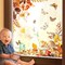 Tanlaby Autumn Static Window Clings - Fall Leaves Flowers Butterfly Mushroom Decals